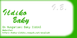 ildiko baky business card